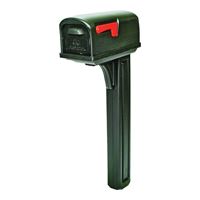 Gibraltar Mailboxes Classic Series GCL10000B Mailbox Post Combo, 800 cu-in Mailbox, Plastic Mailbox, Plastic Post, Black 
