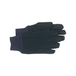 BOSS KIT Classic Protective Gloves, Womens, L, Straight Thumb, Knit Wrist Cuff, Jersey, Brown 