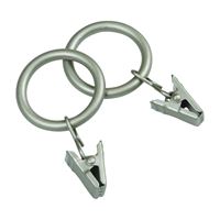 Kenney KN75001 Curtain Clip Ring, Metal, Antique Pewter, Pack of 5 