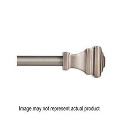 Kenney Fast Fit KN75245 Curtain Rod, 5/8 in Dia, 66 to 120 in L, Steel, Pewter 
