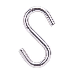 ProSource LR380 S-Hook, 158 lb Working Load, 19/64 in Dia Wire, Stainless Steel, Stainless Steel, Pack of 10