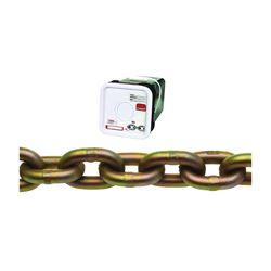 Campbell 0510426 Transport Chain, 1/4 in, 65 ft L, 3150 lb Working Load, 70 Grade, Carbon Steel, Chrome Yellow/Zinc 