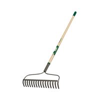 Landscapers Select 34582 Bow Rake, 16 in W Head, 16 -Tine, Steel Tine, 54 in L Handle 