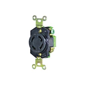 Eaton Wiring Devices L1430R Single Receptacle, 3 -Pole, 125/250 V, 30 A, Back and Side Wiring, NEMA: NEMA L14-30