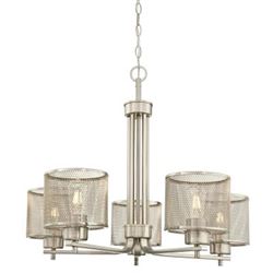 Westinghouse Morrison Series 6327500 Chandelier, 120 V, 1-Tier, 5-Lamp, LED Lamp, Metal Fixture 