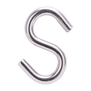 ProSource LR379 S-Hook, 289 lb Working Load, 19/64 in Dia Wire, Stainless Steel, Stainless Steel, Pack of 10