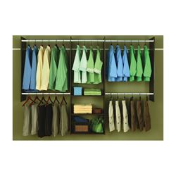 Easy Track RB1460-T Deluxe Starter Closet, 48 to 96 in W, 84 in H, 3-Shelf 