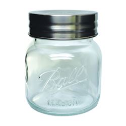 Ball 1440070017 Storage Canning Jar, 64 oz Capacity, Glass, Clear, 5-3/4 in W, 6-1/2 in H 2 Pack 