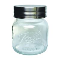 Ball 1440070017 Storage Canning Jar, 64 oz Capacity, Glass, Clear, 5-3/4 in W, 6-1/2 in H, Pack of 2 