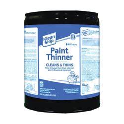 Klean Strip CKPT94402 Paint Thinner, Liquid, Free, Clear, Water White, 5 gal, Can 