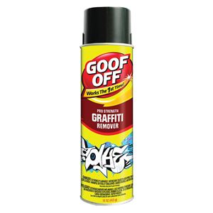 Goof Off FG673 Graffiti Remover, Opaque Viscous Liquid, 16 oz Aerosol Can