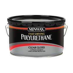 Minwax 71058000 Polyurethane Paint, Gloss, Liquid, Clear, 2.5 gal, Can 