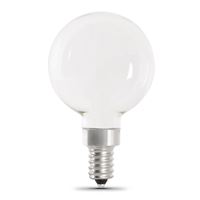 Feit Electric BPG1660W950CAFIL2 LED Light Bulb, Globe, G16 Lamp, 60 W Equivalent, E12 Lamp Base, Dimmable, Pack of 6 