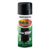 Rust-Oleum 241169 High Heat Spray Paint, Semi-Gloss, Black, 12 oz, Can, Oil 