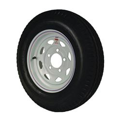MARTIN Wheel DM452C-5I Trailer Tire, 1045 lb Withstand, 4-1/2 in Dia Bolt Circle, Rubber 