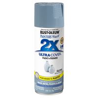 2X ULTRA COVER 342060 Spray Paint, Gloss, Solstice Blue, 12 oz, Aerosol Can 