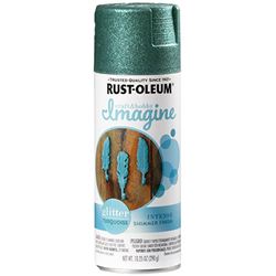 Rust-Oleum Imagine 354073 Craft Spray Paint, Glitter, Turquoise, 10.25 oz, Can 