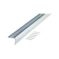 M-D 66266 Stair Edging, 75 in L, 1.28 in W, Aluminum, Pack of 6 