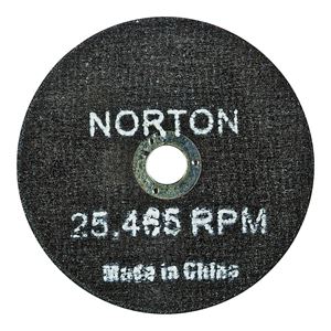 Norton 66252835553 Cut-Off Wheel, 3 in Dia, 1/16 in Thick, 3/8 in Arbor, 36 Grit, Very Coarse, Aluminum Oxide Abrasive