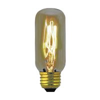 Feit Electric BP60T12/RP Incandescent Bulb, 60 W, T12 Lamp, Medium E26 Lamp Base, 150 Lumens, 2200 K Color Temp 