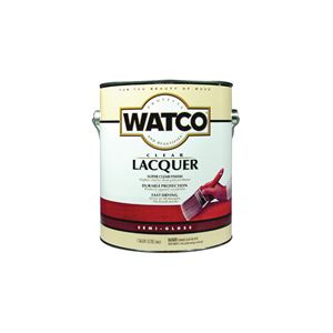 WATCO 63131 Lacquer Clear Wood Finish, Semi-Gloss, Liquid, Clear, 1 gal, Can 2 Pack