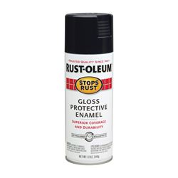 Stops Rust 7779830 Rust Preventative Spray Paint, Gloss, Black, 12 oz, Can 