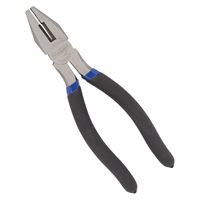 Vulcan PC918-21 Linesman Plier, 8 in OAL, 1.2 mm Cutting Capacity, 1-1/2 in Jaw Opening, Black/Blue Handle 