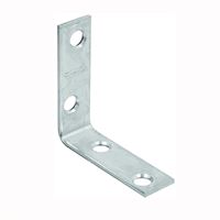 National Hardware 115BC Series N266-361 Corner Brace, 2 in L, 5/8 in W, Steel, Zinc, 0.08 Thick Material, Pack of 40 