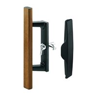 Prime-Line C 1107 Handleset, Aluminum/Wood, For: 1 in THK Glass Sliding Doors 