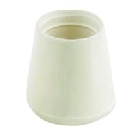 Shepherd Hardware 9756 Furniture Leg Tip, Round, Rubber, Off-White, 1-1/8 in Dia, Pack of 24 