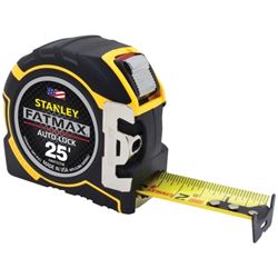 STANLEY FMHT33338 Tape Measure, 25 ft L Blade, 1-1/4 in W Blade, Steel Blade, ABS Case, Black/Yellow Case 