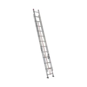 Louisville L-2324-24 Extension Ladder, 286 in H Reach, 200 lb, 1-1/2 in D Step, Aluminum