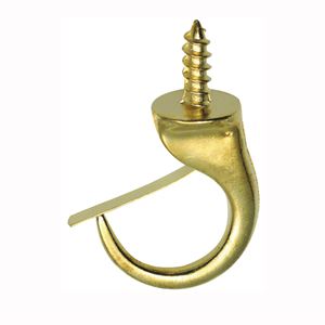 OOK 50361 Mug Hook, 1-1/4 in L, Brass