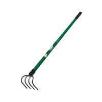 Landscapers Select 34576 Garden Cultivator, 5 in L Tine, 4-Tine, Ergonomic Handle 