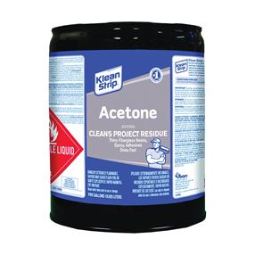 Klean Strip CAC18 Acetone Thinner, Liquid, Characteristic Ketone, Sweet Pungent, Clear, 5 gal, Can