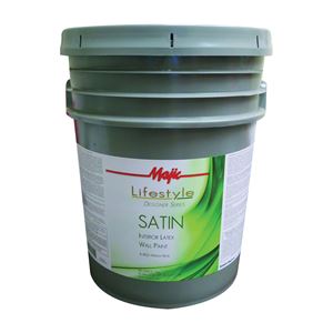 Majic Paints 8-1822-5 Interior Paint, Satin Sheen, Medium, 5 gal, Can, 350 sq-ft Coverage Area