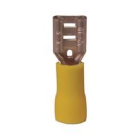 Gardner Bender 10-145F Disconnect Terminal, 600 V, 12 to 10 AWG Wire, 1/4 in Stud, Vinyl Insulation, Yellow, 100/PK 