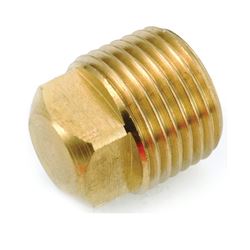 Anderson Metals 756109-06 Pipe Plug, 3/8 in, MIP, Square Head, Brass 