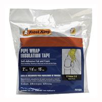 Frost King FV15H Pipe Wrap Kit, 15 ft L, 2 in W, 1/8 in Thick, 2 R-Value, Silver 