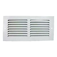 ProSource 1RA1004 Air Return Grille, 11-3/4 in L, 5-3/4 in W, Rectangle, Steel, White, Powder Coated 
