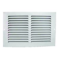 ProSource 1RA1006 Air Return Grille, 11-3/4 in L, 7-3/4 in W, Rectangle, Steel, White, Powder Coated 