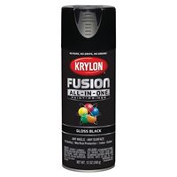 Krylon K02702007 Spray Paint, Gloss, Black, 12 oz, Can 