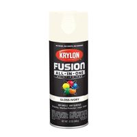 Krylon K02711007 Spray Paint, Gloss, Ivory, 12 oz, Can 