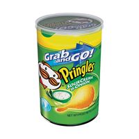 Pringles 84560 Potato Chips, Onion, Sour Cream Flavor, 2.5 oz Can, Pack of 12 