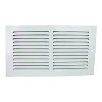 ProSource 1RA1206 Air Return Grille, 13-3/4 in L, 7-3/4 in W, Rectangle, Steel, White, Powder Coated 