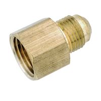 Anderson Metals 754046-0812 Tube Coupling, 1/2 x 3/4 in, Flare x FNPT, Brass, Pack of 5 
