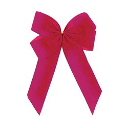 Holidaytrims 7970 Outdoor Bow, 1 in H, Velvet, Red, Pack of 36 