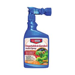 BioAdvanced 701522A Vegetable and Garden Insecticide, Liquid, Spray Application, 32 oz Can 