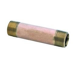 Anderson Metals 38300-0445 Pipe Nipple, 1/4 in, NPT, Brass, 4-1/2 in L 