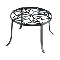 Landscapers Select W52873-3L Planter Stand, 12 in OAW, 8-1/2 in OAH, Iron, Black, Powder-Coated 